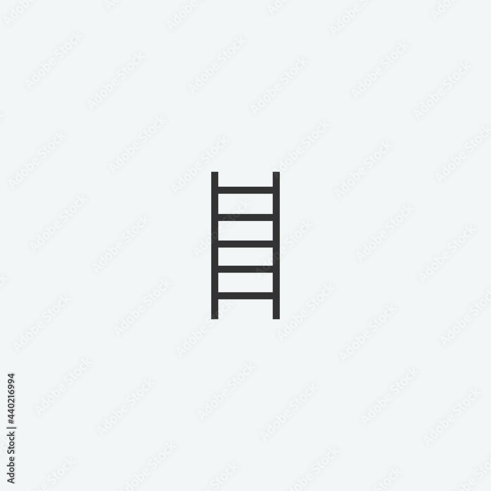 Construction ladder vector icon illustration sign Construction ladder vector icon illustration sign