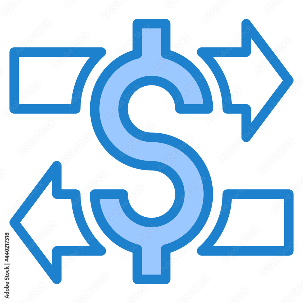 Obraz premium Exchange blue style icon