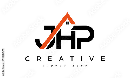 JHP letters real estate construction logo vector photo