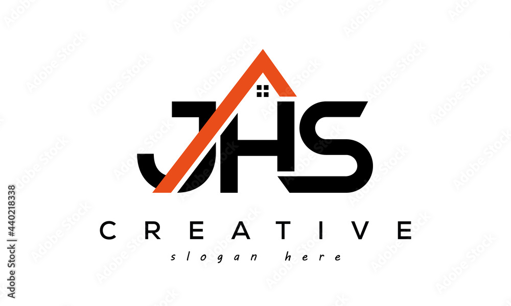 JHS letters real estate construction logo vector Stock Vector Adobe Stock