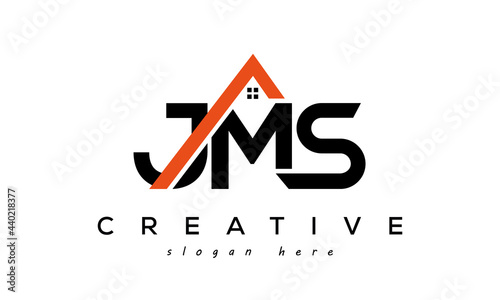 JMS letters real estate construction logo vector
