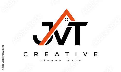 JVT letters real estate construction logo vector photo