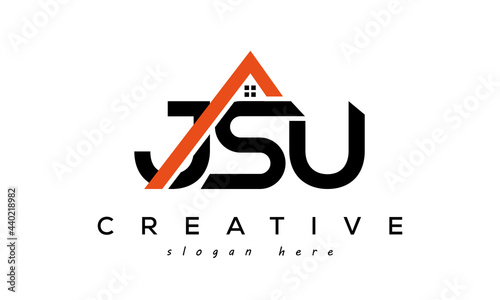 JSU letters real estate construction logo vector photo