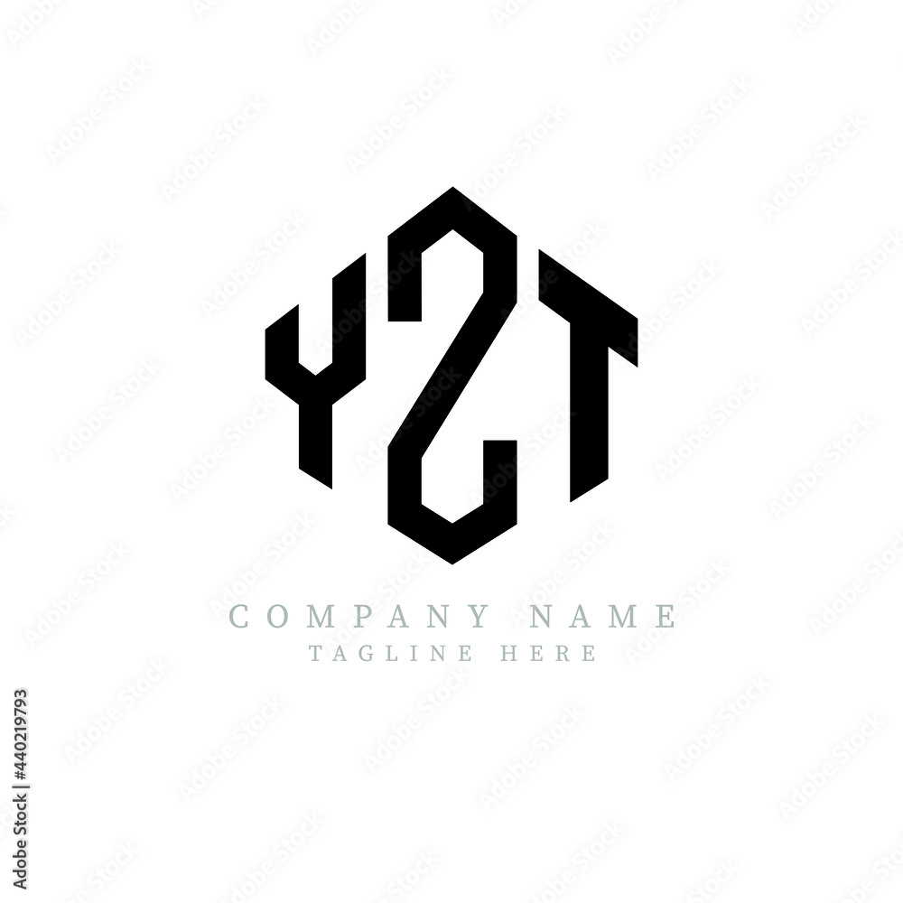 YZT letter logo design with polygon shape. YZT polygon logo monogram. YZT cube logo design. YZT hexagon vector logo template white and black colors. YZT monogram, YZT business and real estate logo. 