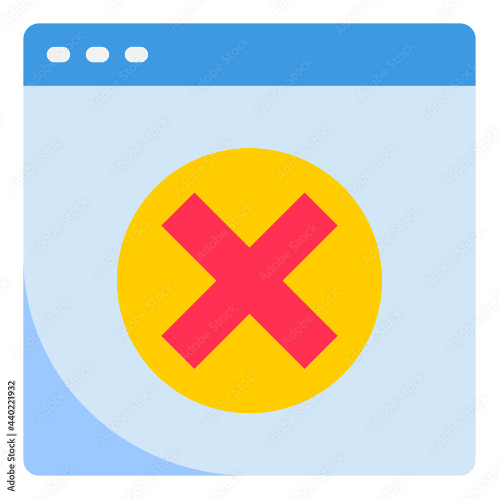 Obraz premium Error flat style icon