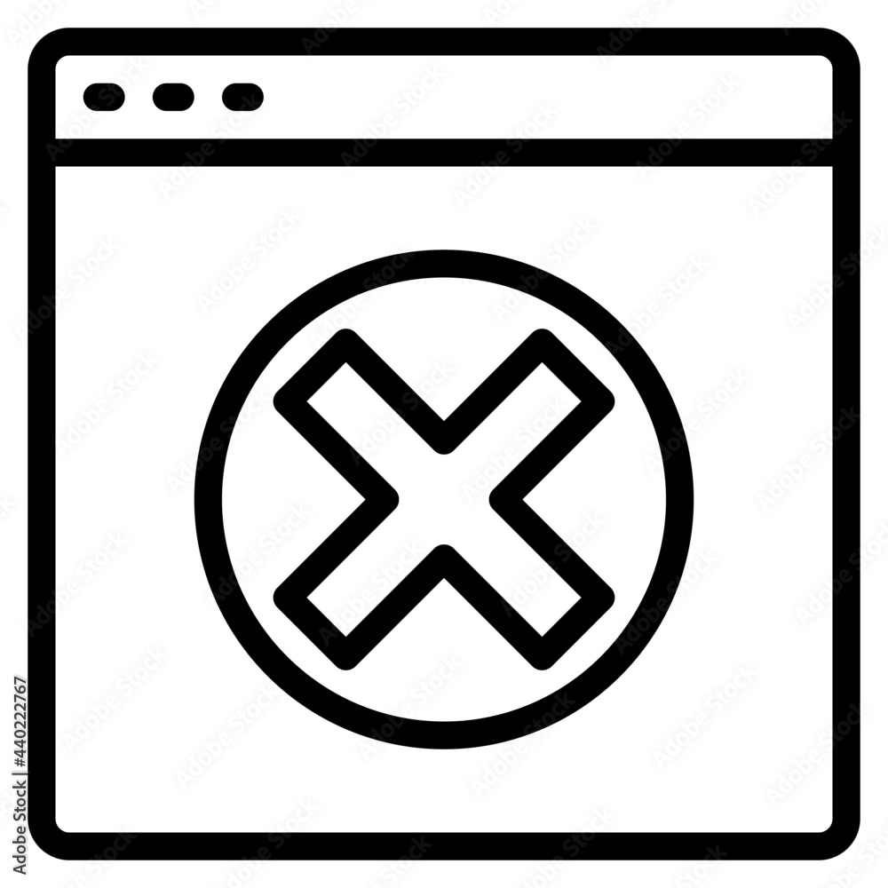 Obraz premium Error outline style icon