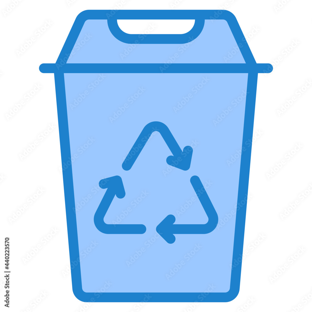 Recycle bin blue style icon Recycle bin blue style icon