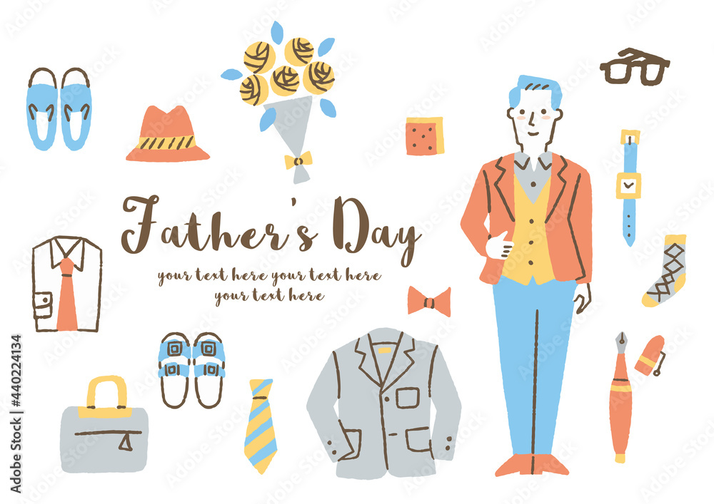 父の日イラスト セット Stock Vector Adobe Stock