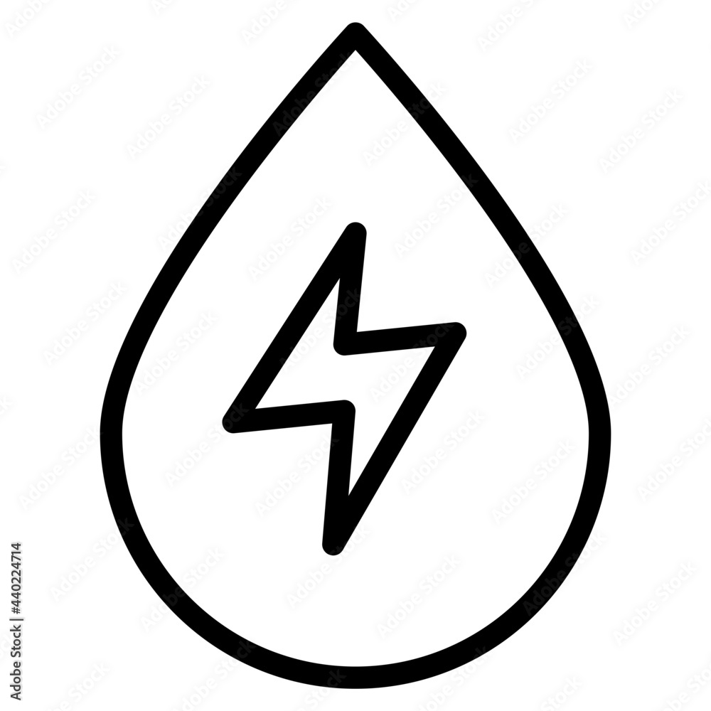 Water energy outline style icon Water energy outline style icon
