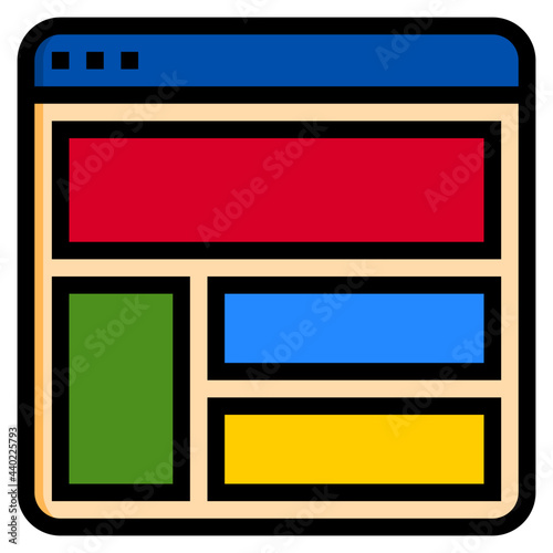 Template color line style icon