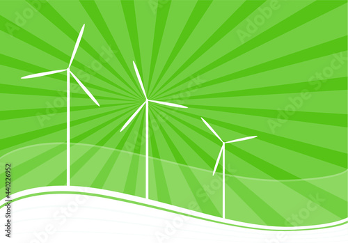 Wind turbines. Technologies. Clean energy.