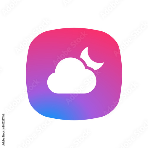 Cloudy Night - App Icon Button