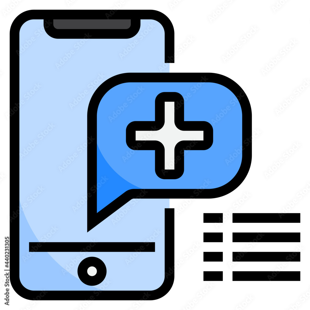 Call Hospital color line style icon Call Hospital color line style icon