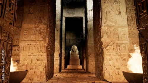 Egyptians ancient Temple with pharaoh monument photo