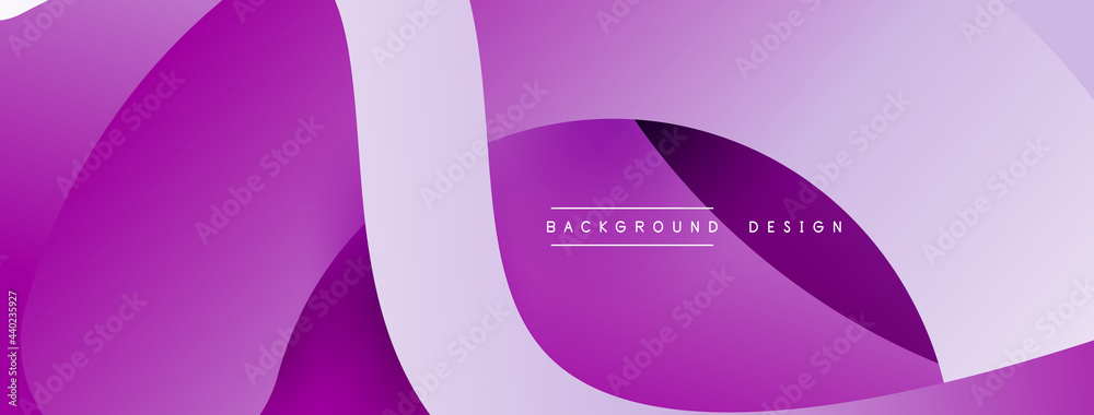 Abstract overlapping lines and circles geometric background with gradient colors