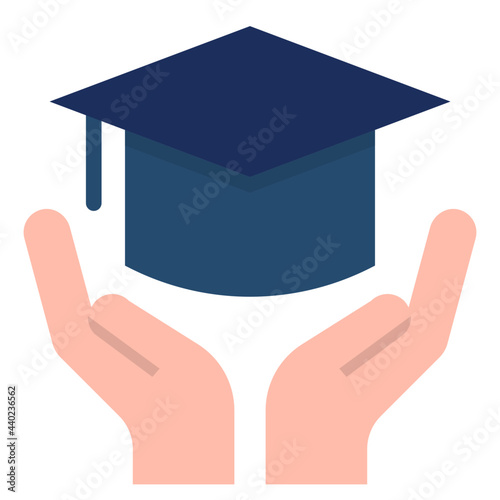 Graduate flat style icon