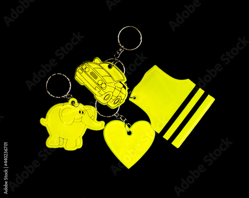 Reflective child safety keychains.