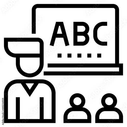 Classroom outline style icon