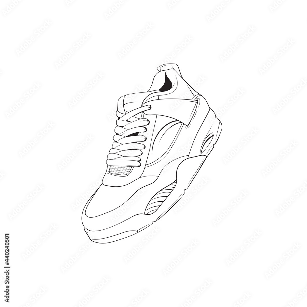 Low Top Sneaker Technical Illustration Drawing Vector Fashion Template  Mockup Blank CAD Sketch for Tech Packs 10157217 Vector Art at Vecteezy
