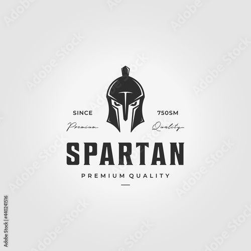 Spartans Logo Vintage Vector Illustration Design, Spartan Armour