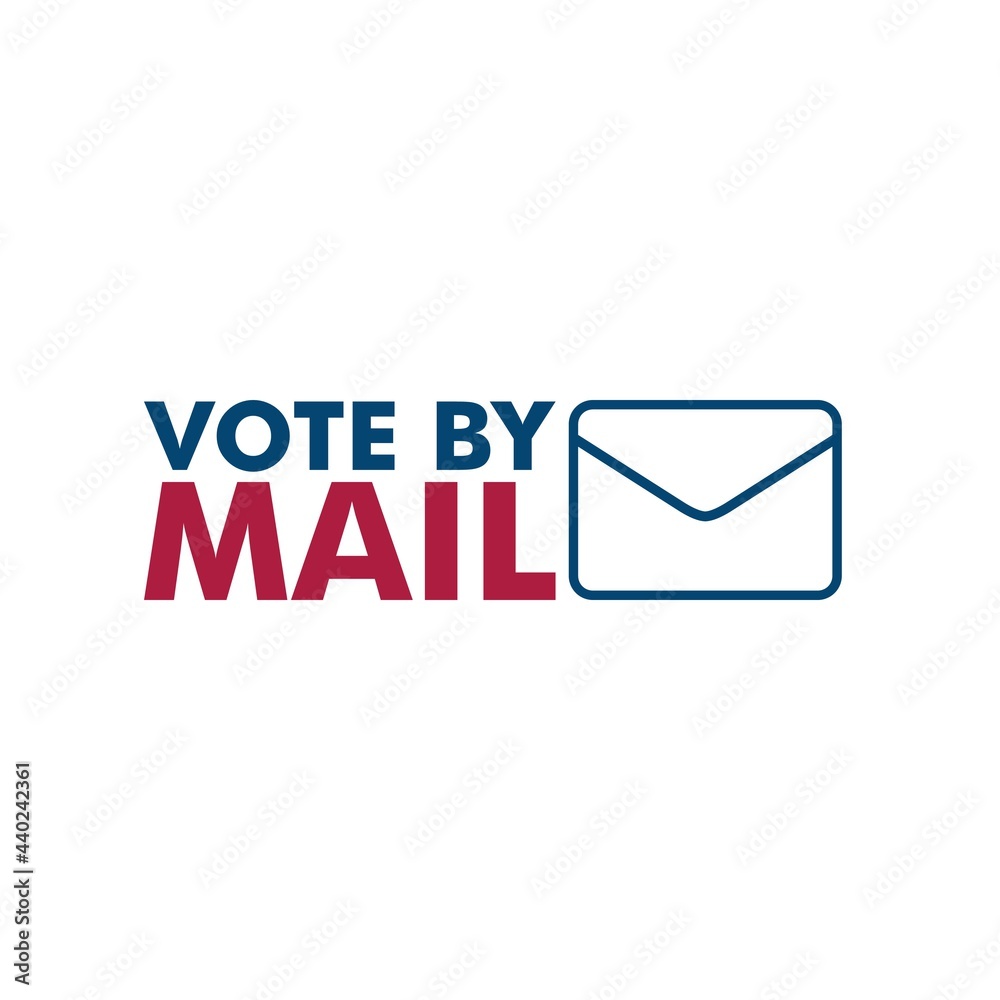 Vote by mail icon. Stay Safe concept isolated on white background