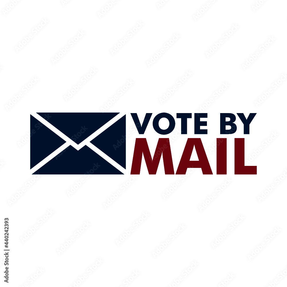 Vote by mail icon. Stay Safe concept isolated on white background Vote by mail icon. Stay Safe concept isolated on white background