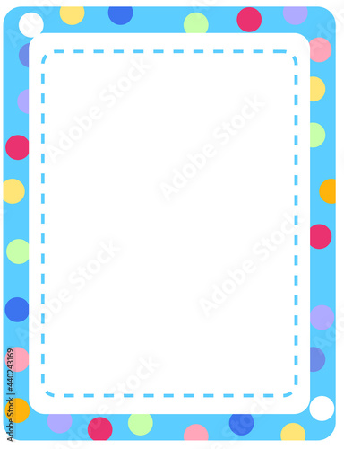 Empty colourful frame banner template