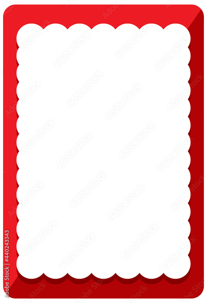 Empty red curl frame banner template Empty red curl frame banner template