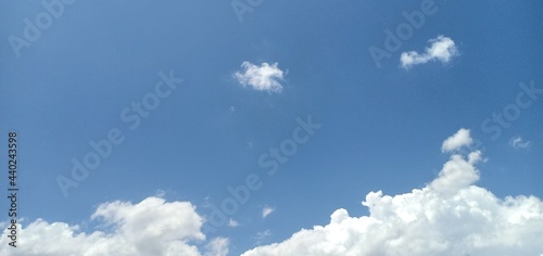 Blue and white on the sky to morning. 
