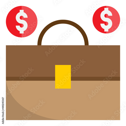 Bag flat style icon photo