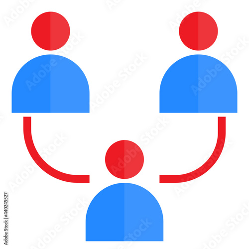 Networks flat style icon photo