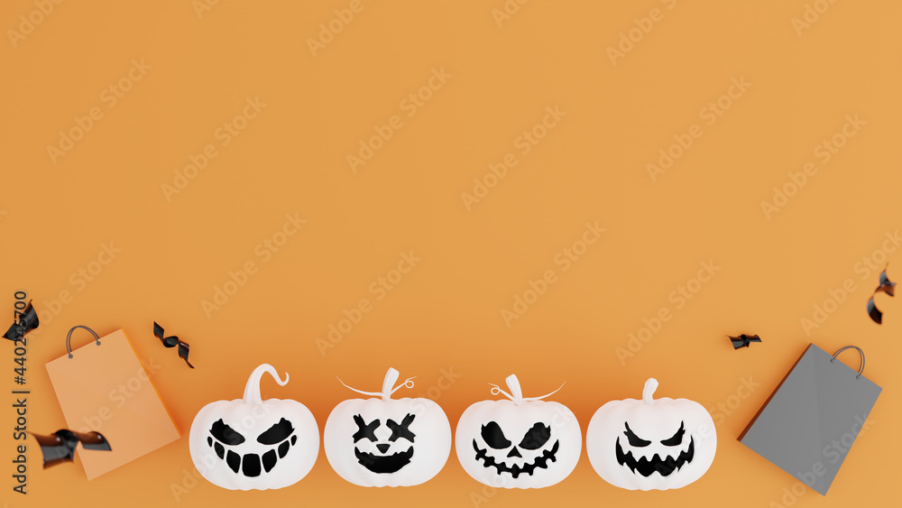 Fototapeta premium halloween shopping concept for product display