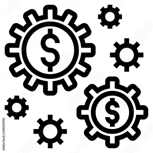 Gear outline style icon