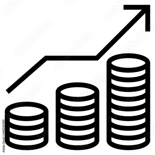 Money glow outline style icon photo