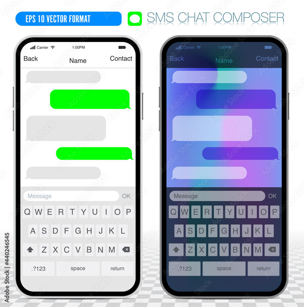 Social media communicator..Simple to arrange message clouds, two versions - white and with the possibility of adding a wallpaper. eps 10 vector format composer Social media communicator..Simple to arrange message clouds, two versions - white and with the possibility of adding a wallpaper. eps 10 vector format composer