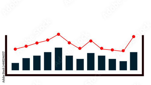 Annual growth and contraction diagram.
Economic data analysis concept.business graph.business graph representing growth and success.Vector design EPS 10.
