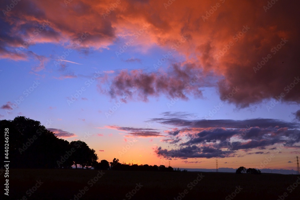 Fototapeta premium Zachód słońca; Sunset.