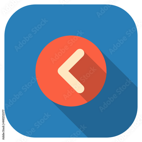 Back flat icon.