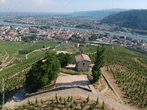 Chapelle Saint-Christophe Vignoble Tain L'Hermitage Vallée du Rhône Drôme Auvergne Rhône Alpes France photo