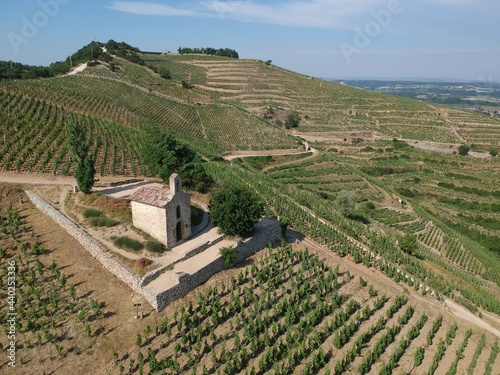 Tableau sur toile Chapelle Saint-Christophe Vignoble Tain L'Hermitage Vallée du Rhône Drôme Auverg