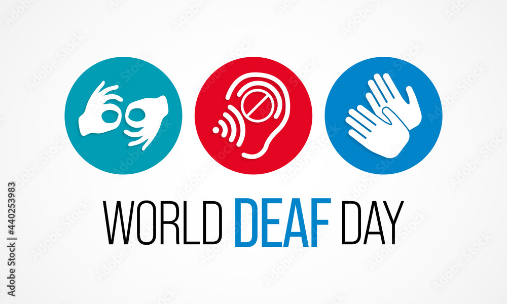 World Deaf day is observed every year during September, The day focuses on people who are deaf or hard of hearing and people with speech disorders. Vector illustration. World Deaf day is observed every year during September, The day focuses on people who are deaf or hard of hearing and people with speech disorders. Vector illustration.