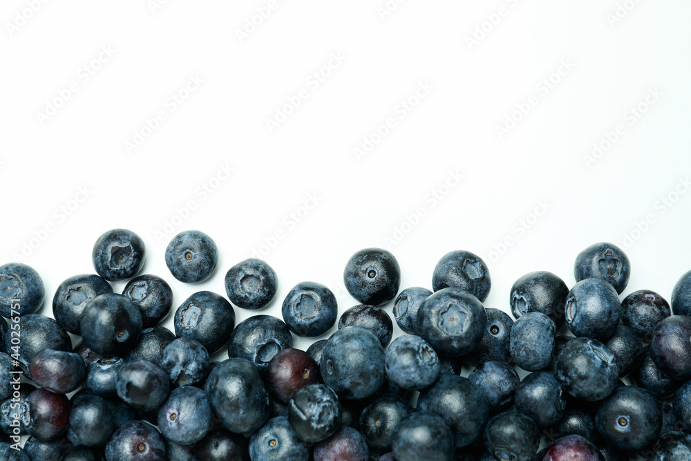 Fresh berry concept with blueberry on white background Fresh berry concept with blueberry on white background