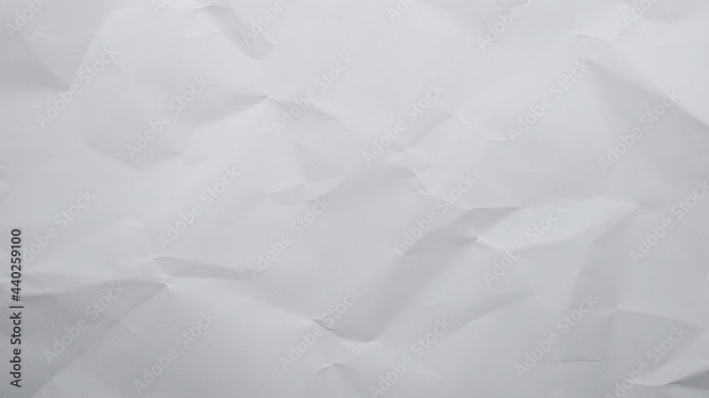 Obraz premium Wrinkled white paper, Creased Texture for background