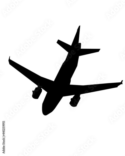 airplane silhouette vector