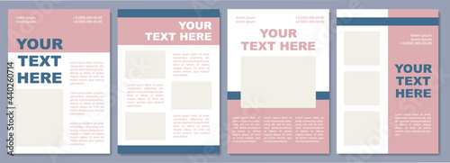 Promoting event and offer brochure template. Flyer, booklet, leaflet print, cover design with copy space. Your text here. Vector layouts for magazines, annual reports, advertising posters