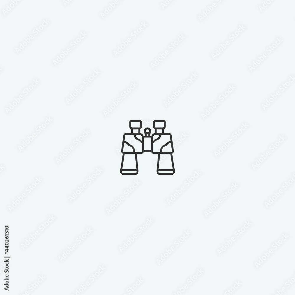 Binoculars vector icon illustration sign Binoculars vector icon illustration sign