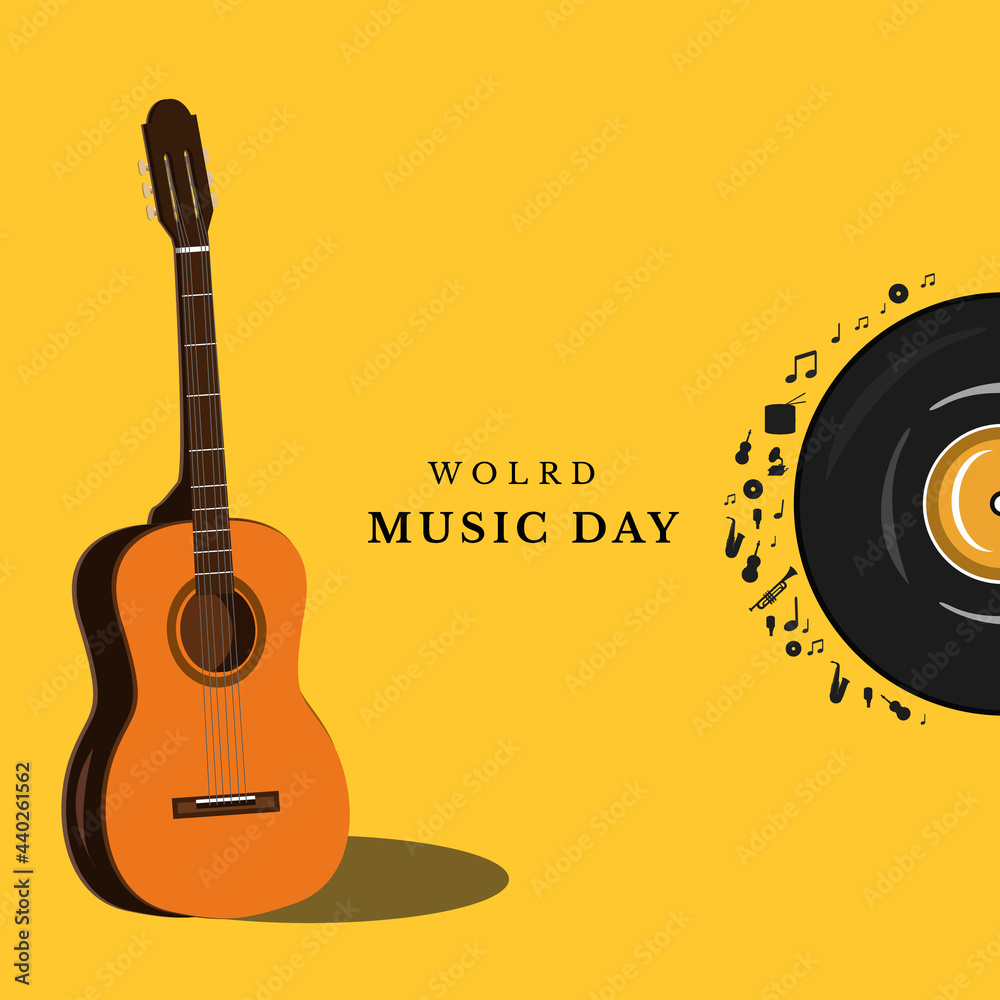 Plakat World Music Day, image design for the theme music