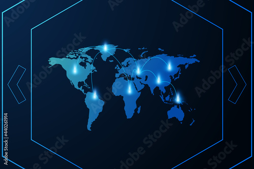 Global network connection people. Social network concept. business. internet.	

