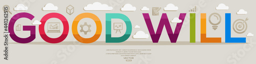 Creative (goodwill) Design, letters and icons, Vector illustration.
