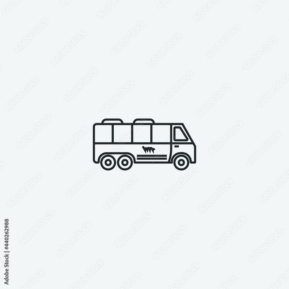 Bus vector icon illustration sign